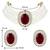 Aheli maroon stone beaded adjustable necklace jewellery set for women girls