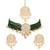 Aheli green kundan choker necklace earring with dangling pearl jewellery set for women