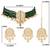 Aheli green kundan choker necklace earring with dangling pearl jewellery set for women