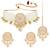 Aheli gold-plated & white kundan & pearls studed multistrand choker jewellery set