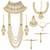 Aheli ethnic indian traditional kundan dulhan bridal jewellery set with choker earrings maang tikka hathphool for women