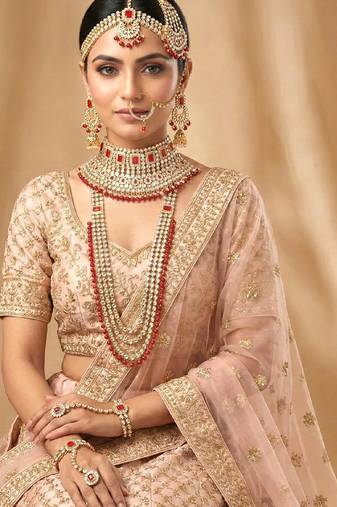 Aheli ethnic traditional kundan dulhan bridal jewellery set with choker earrings maang tikka hathphool set for women