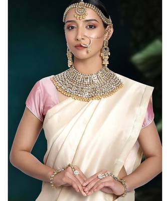 Aheli jodha akbar style choker necklace bridal jewellery set gift for women 1