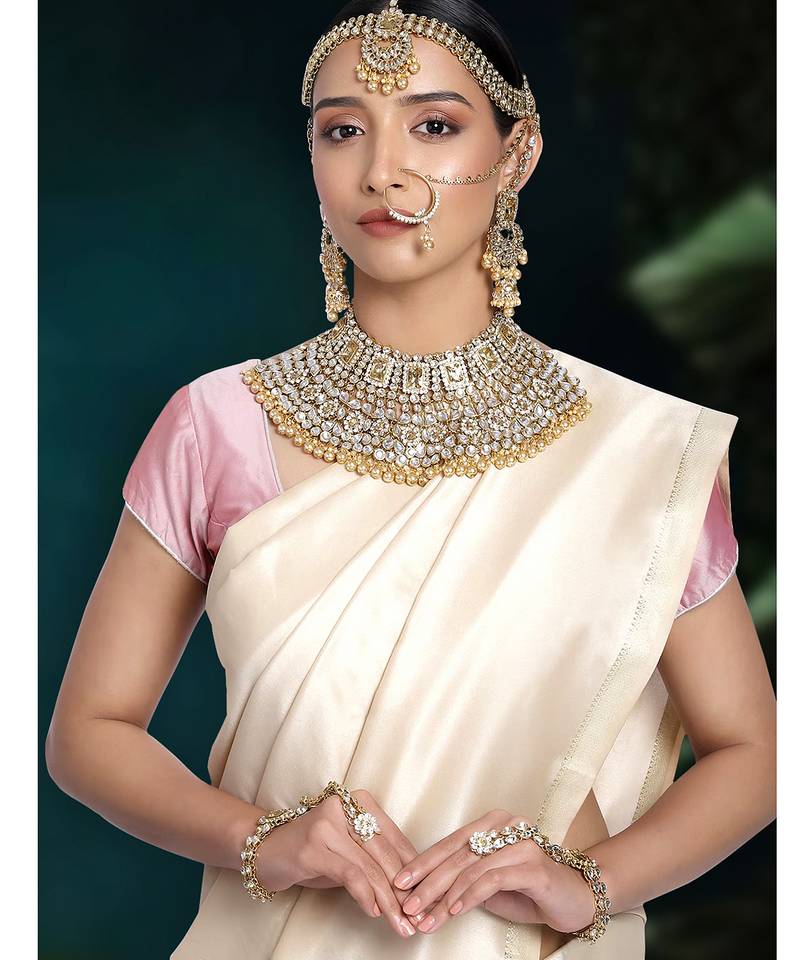 Aheli jodha akbar style choker necklace bridal jewellery set gift for women