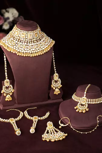 Aheli jodha akbar style choker necklace bridal jewellery set gift for women