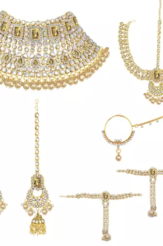 Aheli jodha akbar style choker necklace bridal jewellery set gift for women