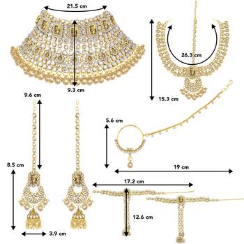 Aheli jodha akbar style choker necklace bridal jewellery set gift for women 4