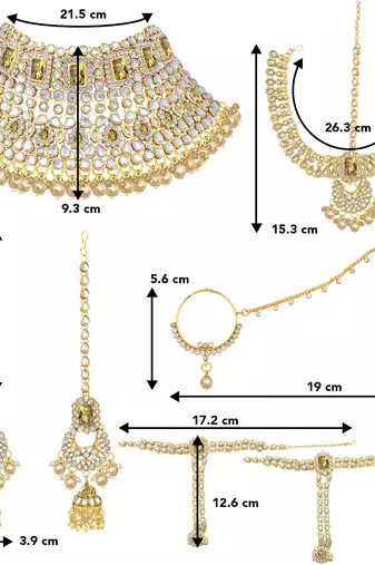 Aheli jodha akbar style choker necklace bridal jewellery set gift for women