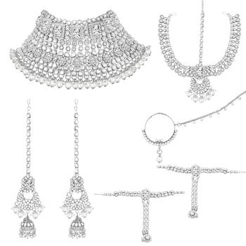 Aheli jodha akbar style choker necklace bridal jewellery set gift for women 3