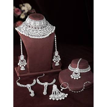 Aheli jodha akbar style choker necklace bridal jewellery set gift for women 4