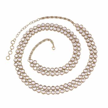 Aheli traditional adjustable kundan waist belt kamar bandh belly chain jewellery gift for women 3