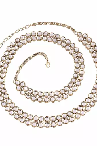 Aheli traditional adjustable kundan waist belt kamar bandh belly chain jewellery gift for women