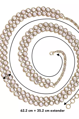 Aheli traditional adjustable kundan waist belt kamar bandh belly chain jewellery gift for women