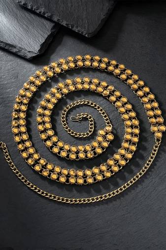 Aheli traditional jewellery kundan waist belt kamar bandh ethnic belly chain for women