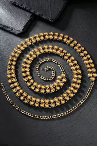 Aheli traditional jewellery kundan waist belt kamar bandh ethnic belly chain for women