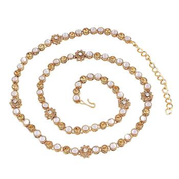 Aheli traditional kundan waist belt kamarband belly chain for women 1