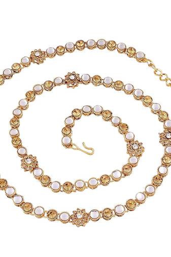 Aheli traditional kundan waist belt kamarband belly chain for women