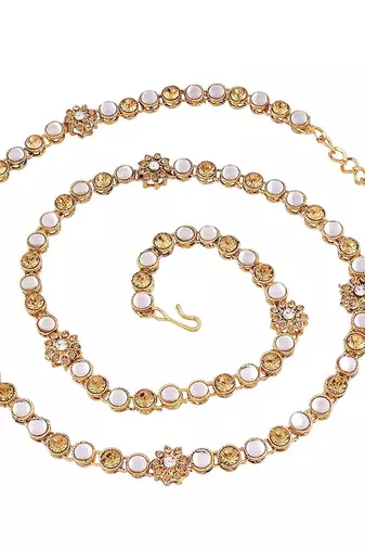 Aheli traditional kundan waist belt kamarband belly chain for women