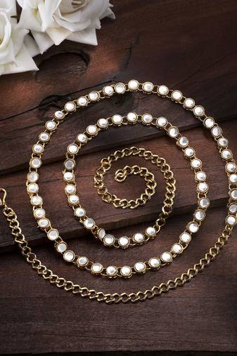 Aheli traditional jewellery kundan waist belt kamarband belly chain for women