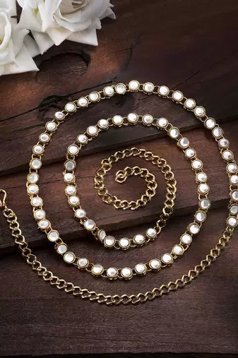 Aheli traditional jewellery kundan waist belt kamarband belly chain for women