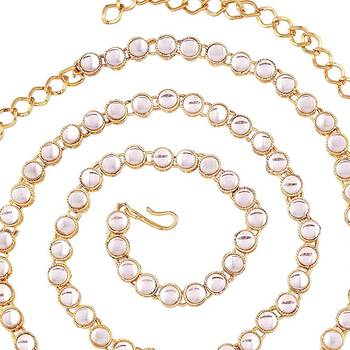 Aheli traditional jewellery kundan waist belt kamarband belly chain for women 4