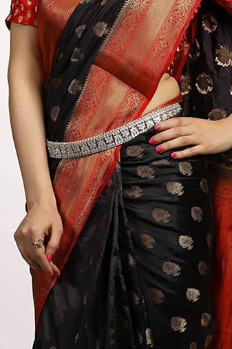 Aheli kundan white waist belt kamar bandh belly chain traditional jewellery gift for women