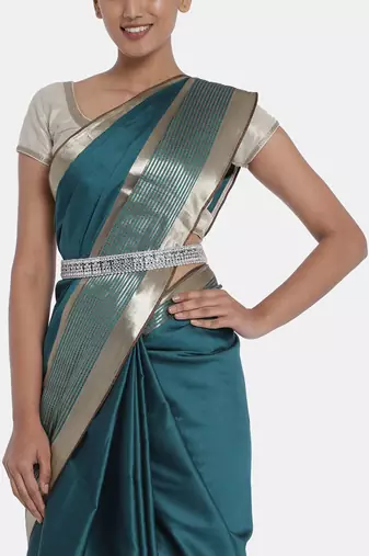 Aheli kundan white waist belt kamar bandh belly chain traditional jewellery gift for women
