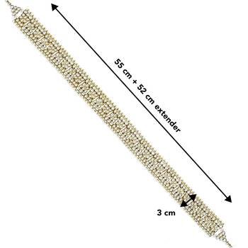 Aheli traditional jewellery kundan white waist belt kamar bandh belly chain jewellery ethnic gift for women 4