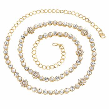 Aheli traditional jewellery kundan waist belt kamar bandh belly chain for women 3