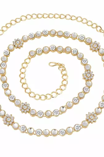 Aheli traditional jewellery kundan waist belt kamar bandh belly chain for women