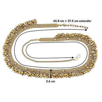 Aheli traditional antique waist belt kamar bandh kamar patta belly chain wedding jewellery gift for women 4