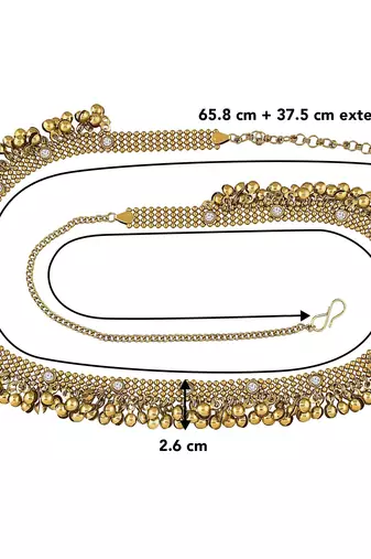 Aheli traditional antique waist belt kamar bandh kamar patta belly chain wedding jewellery gift for women