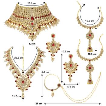 Aheli jodha akbar bridal choker necklace traditional jewellery set for womens 4