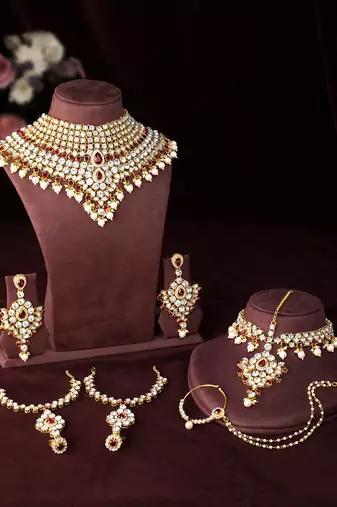 Aheli jodha akbar bridal choker necklace traditional jewellery set for women girls