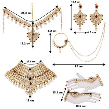 Aheli jodha akbar bridal choker necklace traditional jewellery set for women girls 4