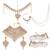 Aheli kundan bridal choker necklace earrings maangtikka nathiya haathpanja traditional jewellery set for women