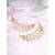Aheli traditional jewellery pearl layered hair chain accessories with hook for women