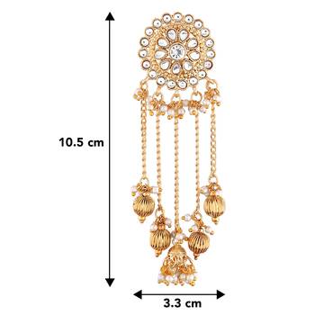Aheli gold plated chandbali earrings for women & girl 4