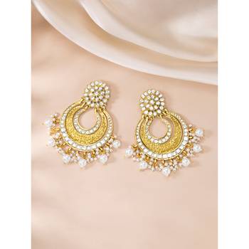 Aheli meenakari gold plated chandbali traditional earrings gift for women girls 1