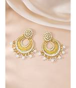 Aheli meenakari gold plated chandbali traditional earrings gift for women girls