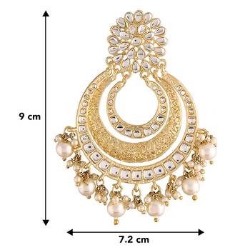 Aheli meenakari gold plated chandbali traditional earrings gift for women girls 4