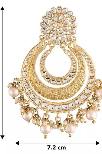 Aheli meenakari gold plated chandbali traditional earrings gift for women girls