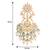 Aheli kundan pearl gold plated floral sky blue chandbali earrings for women long danglers