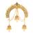Aheli kundan pearl hair accessary juda pin with hanging jhumkis for women