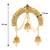 Aheli kundan pearl hair accessary juda pin with hanging jhumkis for women