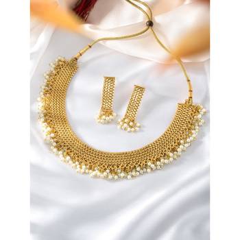 Aheli traditional necklace jewellery set with earrings for women 2