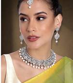 Aheli rajasthani necklace set with earrings & maang tikka for women