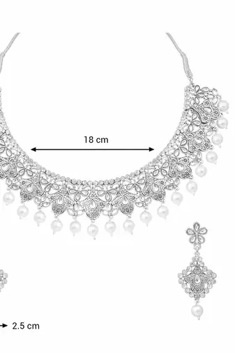 Aheli rajasthani necklace set with earrings & maang tikka for women