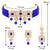 Aheli blue traditional choker necklace with earrings jewellery set for women