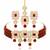 Aheli adjustable choker necklace with earring maang tikka jewellery set for women